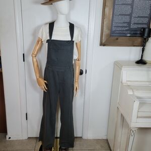 Aerie Grey Wide-Leg Jumpsuit Overalls Size Medium New With Tags